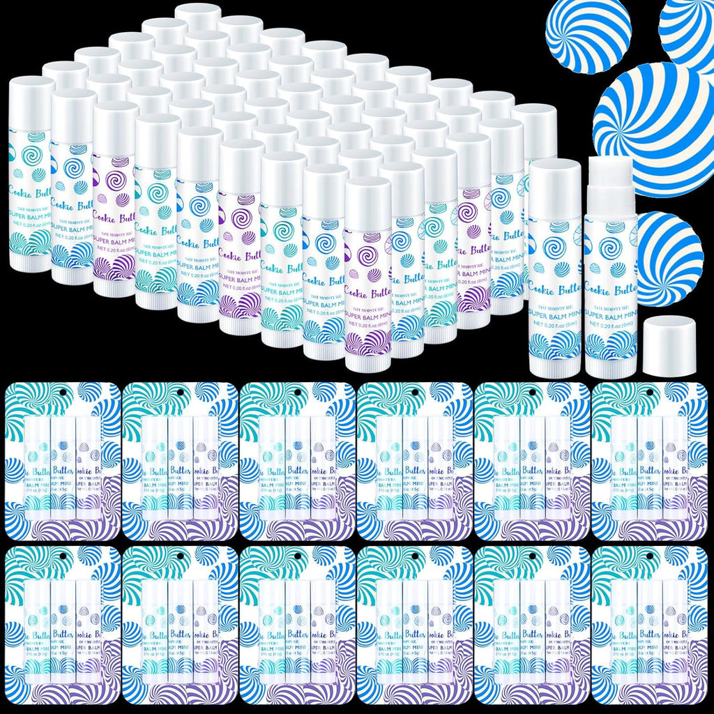 Leelosp 36 Pcs Christmas Lip Balm Candy Shapes Lipstick Set Lip Care Sugar Moisturizing Balms Natural Organic for Christmas Gifts Stocking Stuffers for Coworker Employee Winter Holiday Party Favors