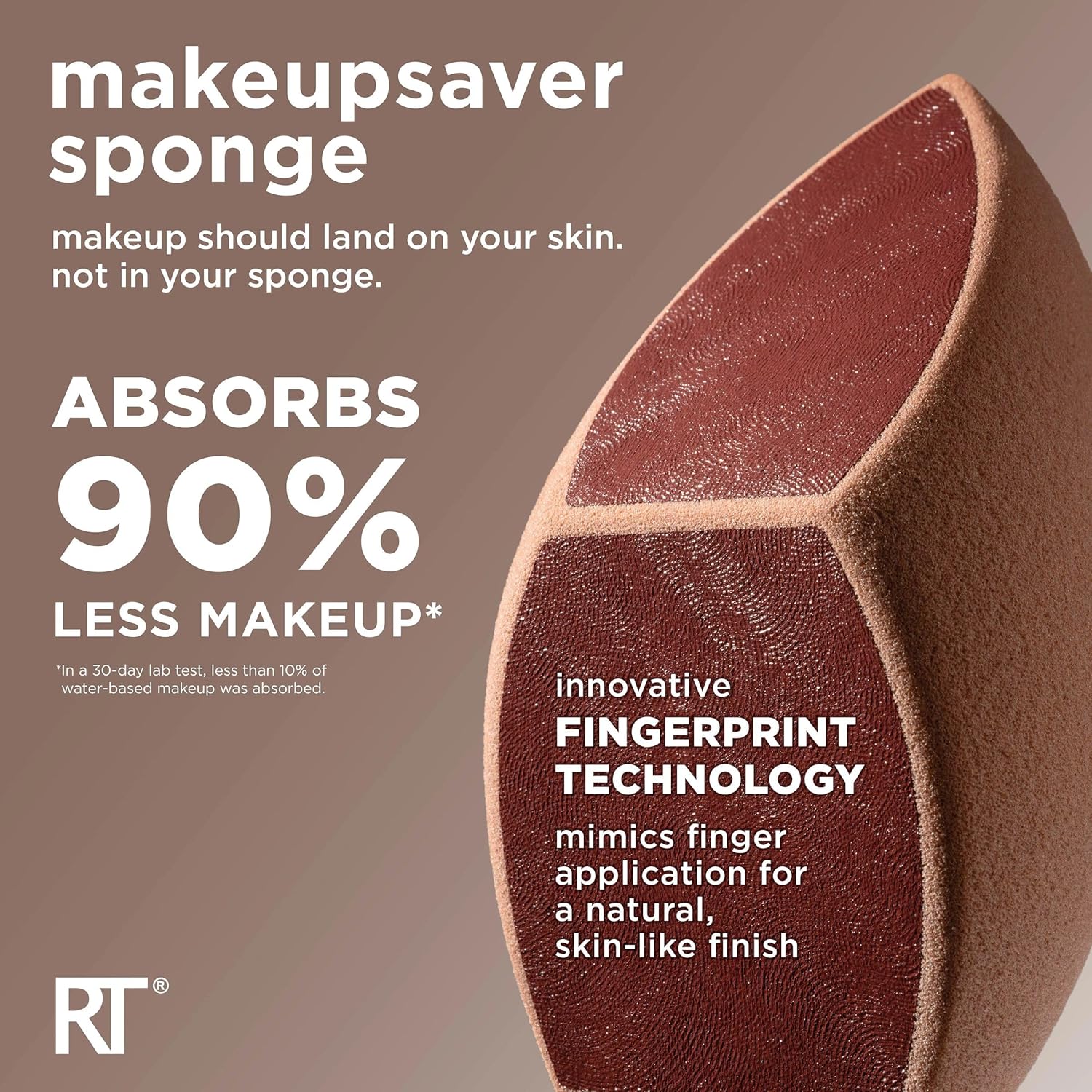 Real Techniques Makeupsaver Sponge + Brush Trio, Makeup Blending Sponge & Brushes For Liquid & Cream Foundation, Natural Finish & Reduces Makeup Waste, Cruelty & Latex-Free, 3 Piece Set