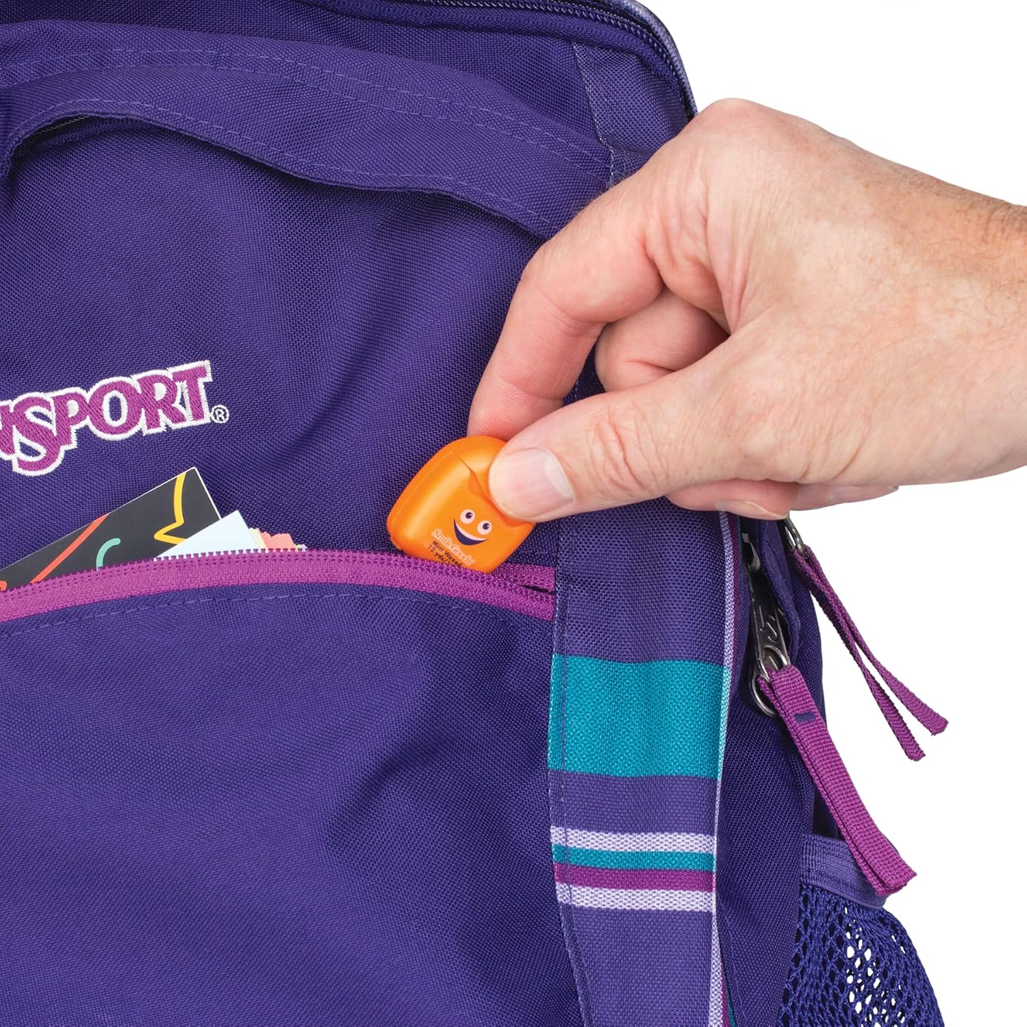 Practicon SmileGoods Cuties Mint Waxed 12 Yard Dental Floss, Mini Sample Size Floss for Giveaways, Travel, Kids, Adults, Patients, Assorted Bright Colors with Display Canister, Bulk 72 Pack