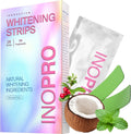 InoPro Teeth Whitening Strips 14 Treatments Kit - Teeth Whitener, Peroxide Free, Green White Strips for Teeth Whitening with Arbutin, Coconut Oil, Deep Stains Removal (28 Strips)
