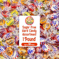 Sugar Free Hard Candy Assortment - 1 Pound Bulk Bag (Approx 80 Count), Butterscotch, Lemon, Cinnamon, Peppermint Starlight Sugarfree Candy, Diabetic and Keto Friendly Zero Sugar Hard Candies, Individually Wrapped
