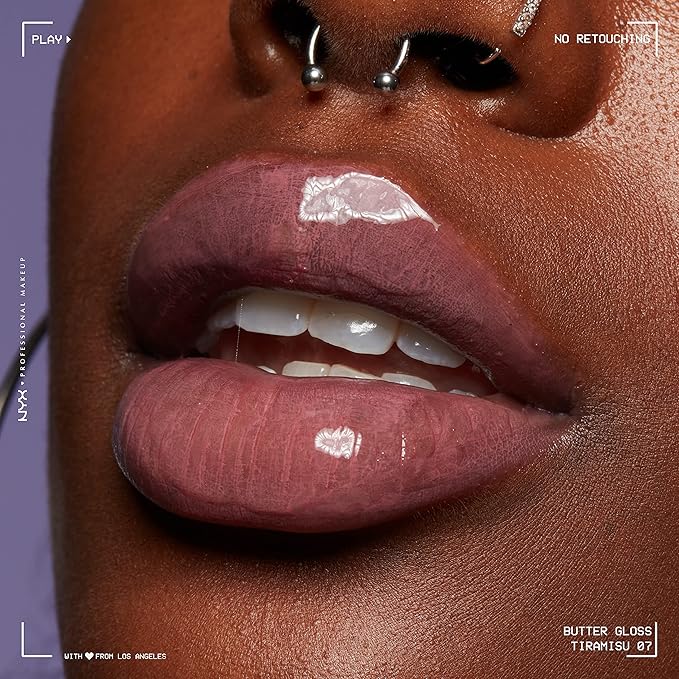 NYX PROFESSIONAL MAKEUP Butter Gloss, Tiramisu Brown | Non-Sticky | Pack of 2