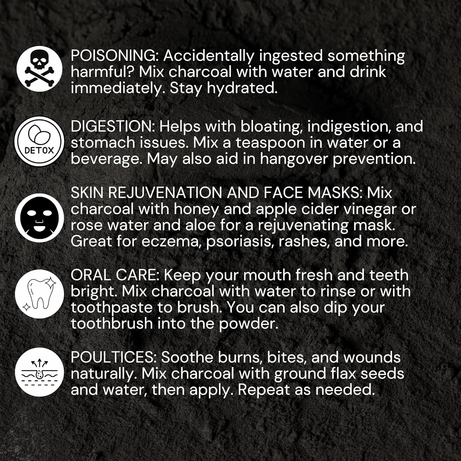 Organic Activated Coconut Charcoal Powder Ideal for Supports Skin, Body, Oral Health, Teeth Whitening | Dietary Supplement (25 Oz (Pack of 1))