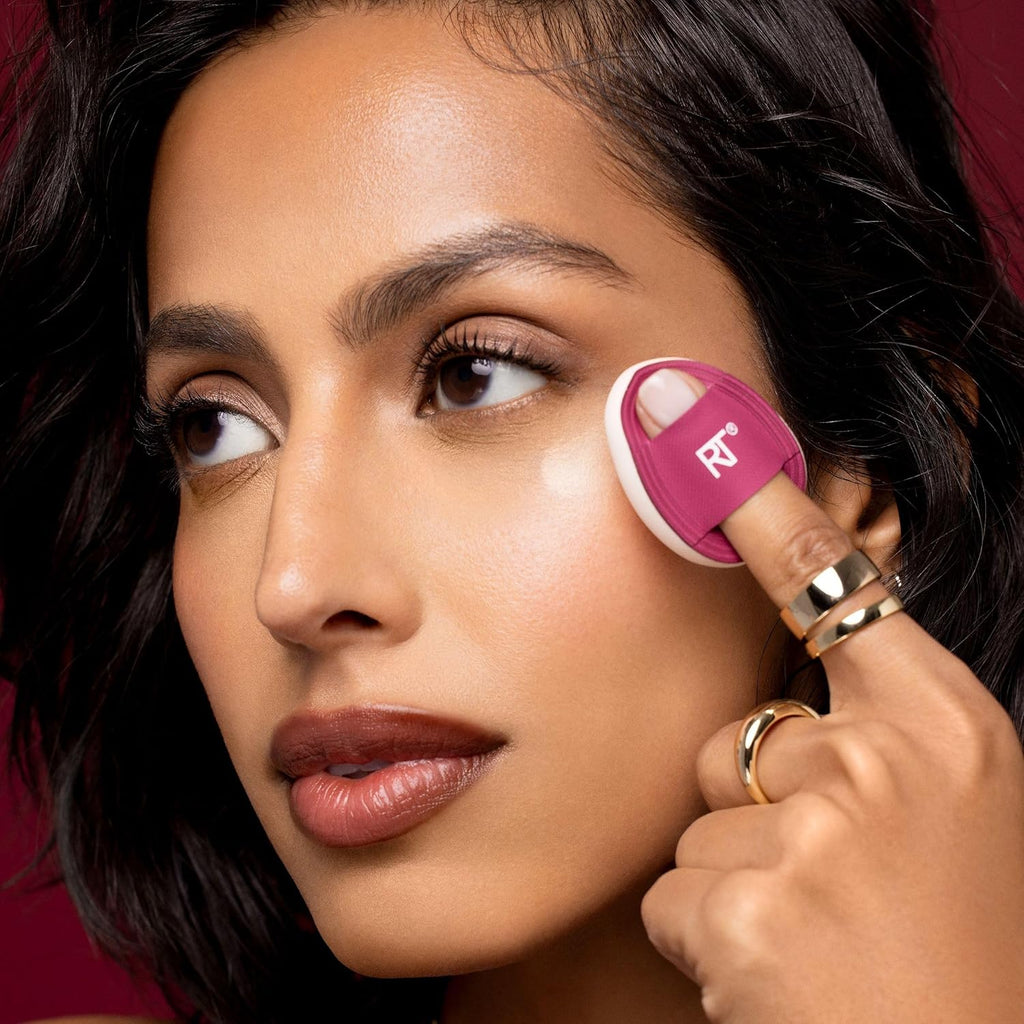 Real Techniques Cherry On Top Mini Marshmallow Puff Trio, Mini Makeup Puffs For Concealer & Foundation, Spot Correcting & Blending, Dry Use Beauty Sponge, Travel Size, Vegan & Cruelty-Free, 3 Count