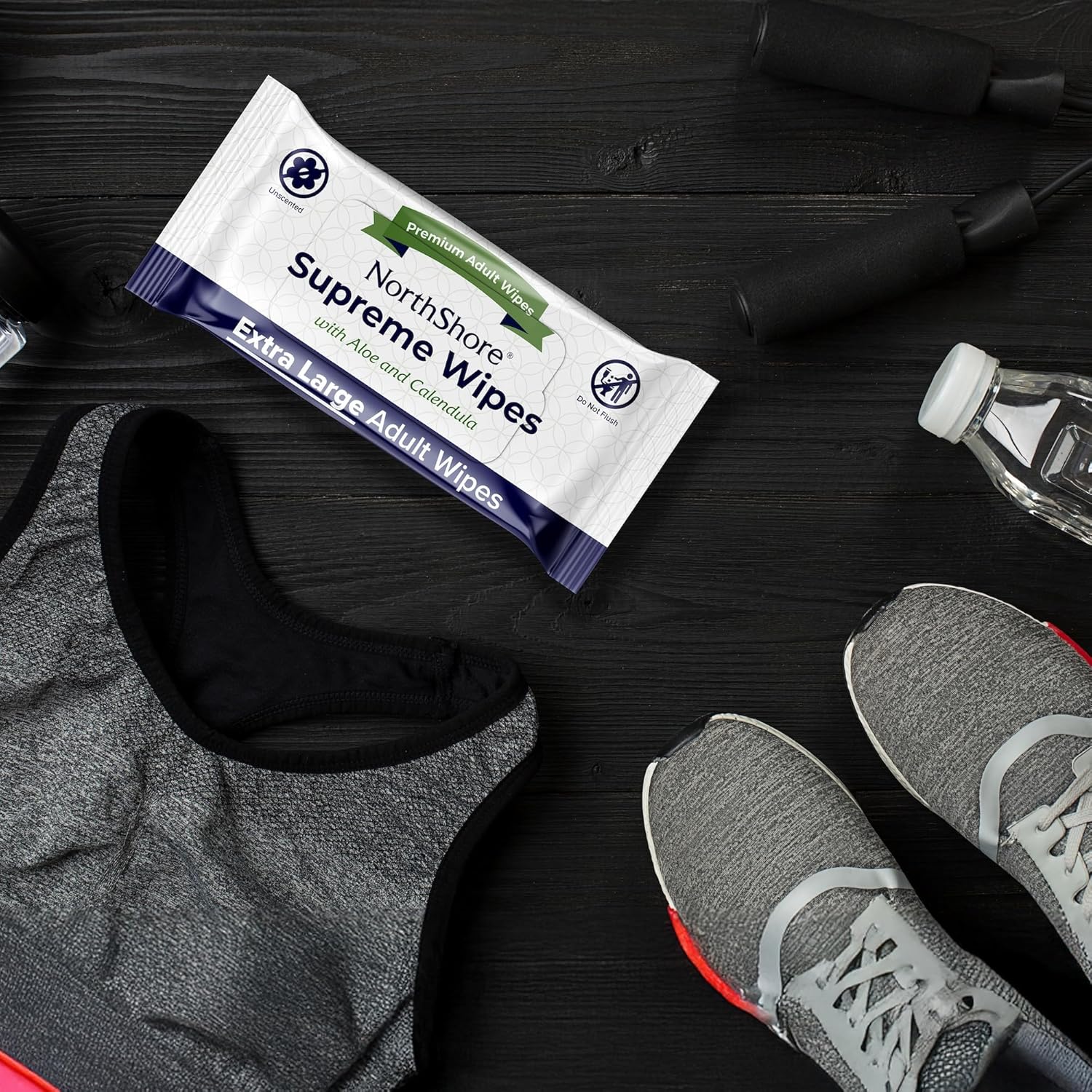 NorthShore Supreme Heavy-Duty Quilted Wipes, X-Large, 9 x 13 in., Pack of 50