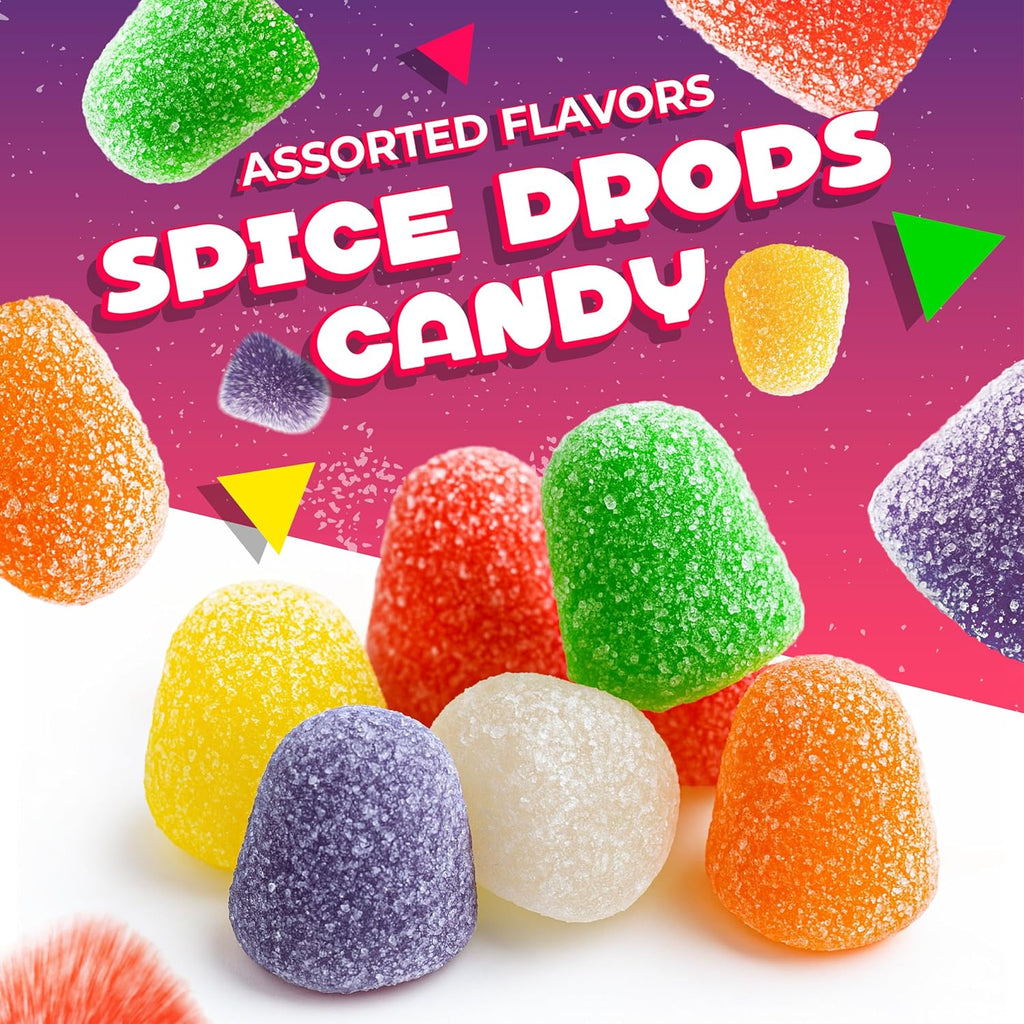 Spice Drops Candy | 3 Lb Bag | Assorted Spiced Gum Drops in Bulk | Jelly Candies in Clove, Wintergreen, Anise, Cinnamon, Peppermint, and Spearmint Flavors