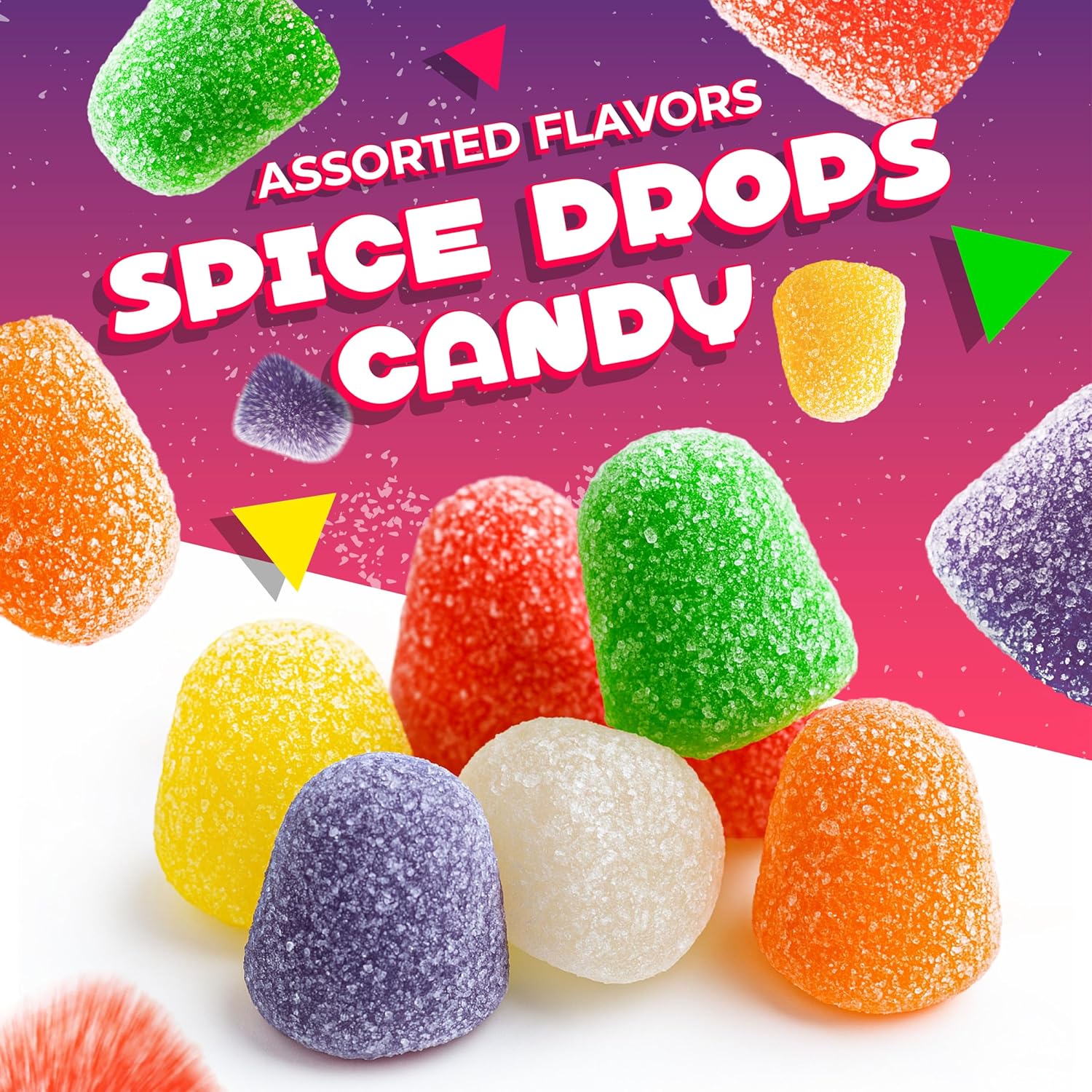 Spice Drops Candy | 3 Lb Bag | Assorted Spiced Gum Drops in Bulk | Jelly Candies in Clove, Wintergreen, Anise, Cinnamon, Peppermint, and Spearmint Flavors