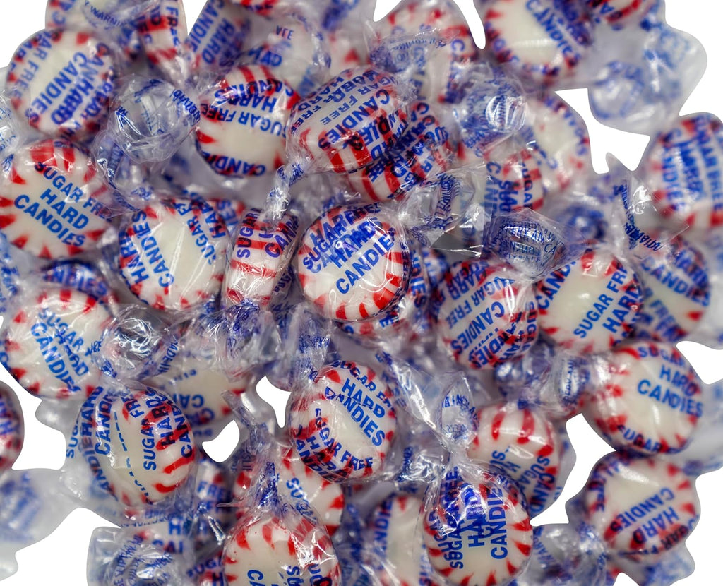 Sugar Free Peppermint Starlights - 1 lb of Individually Wrapped Hard Candy