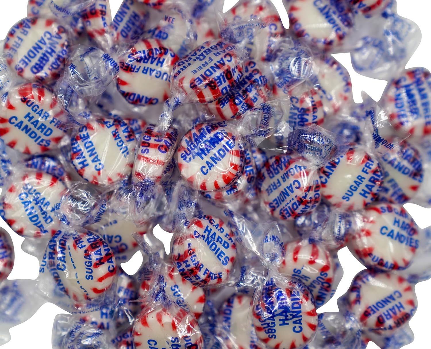 Sugar Free Peppermint Starlights - 1 lb of Individually Wrapped Hard Candy