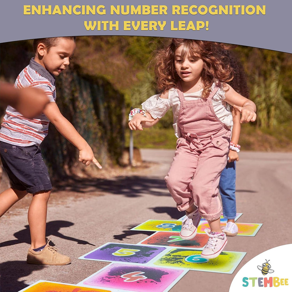 10-Pack Numbered Liquid Sensory Tiles, 12" x 12" Activity Play Mats for Toddlers Kids Boys Girls, Colorful Sensory Water Mat, Floor Activity Mat, Childhood Educational Toddler Learning Toys