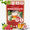 TOG999, 60 Tea Bags for Hormone Balance Menstrual Cycle Support, 100% Natural & Pure from Red Raspberry Leaves with Spearmint Flavor. Natural Material Tea Bags. No Sugar, No Caffeine, Vegan.