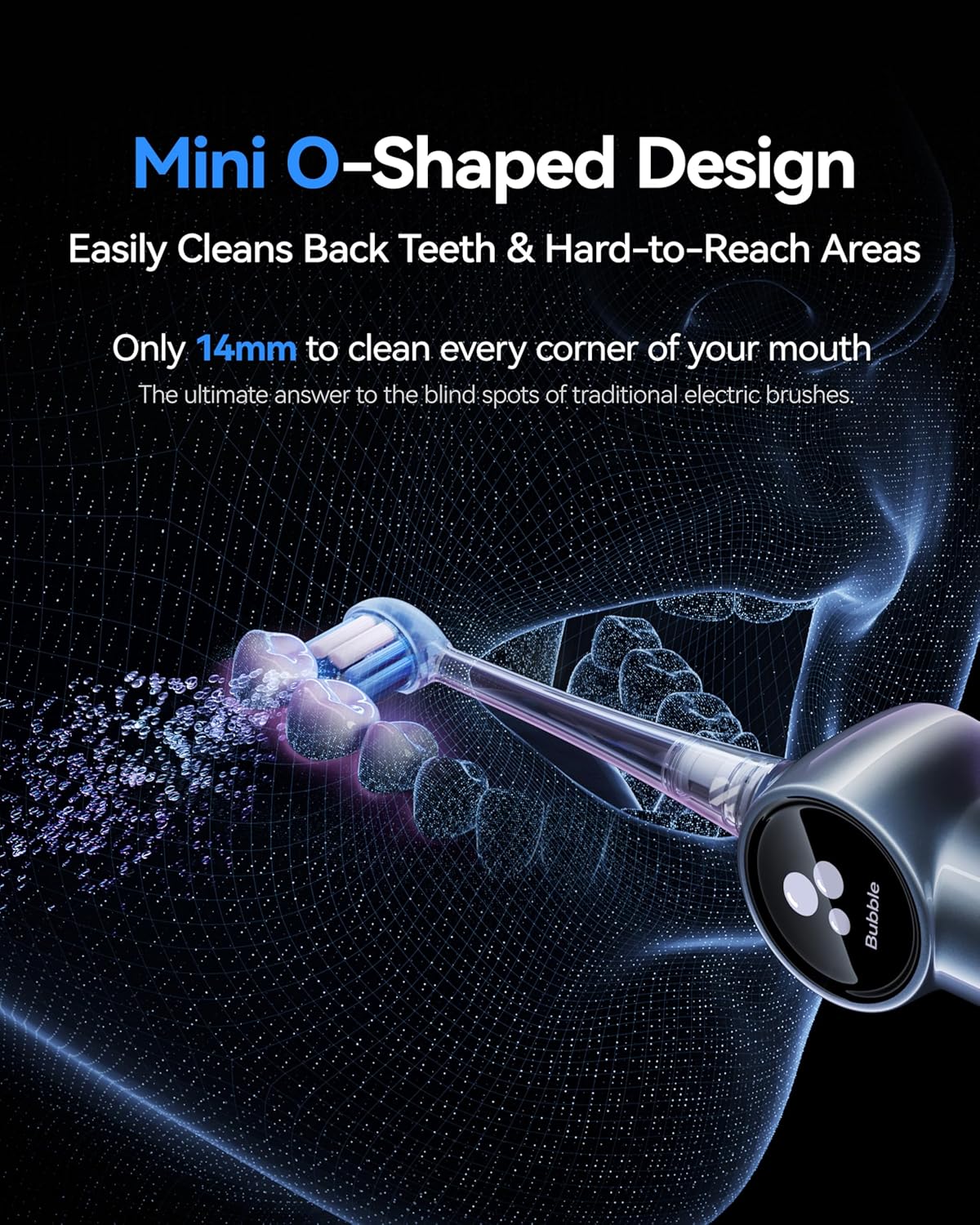 RANVOO AirJet II Original Replacement Head, Upgraded Jet Clean, 100% Plaque Removal, Conada Certified, White for Adult Protect Gum Orthodontic Teeth, Set of 3 Mixed Brush Heads