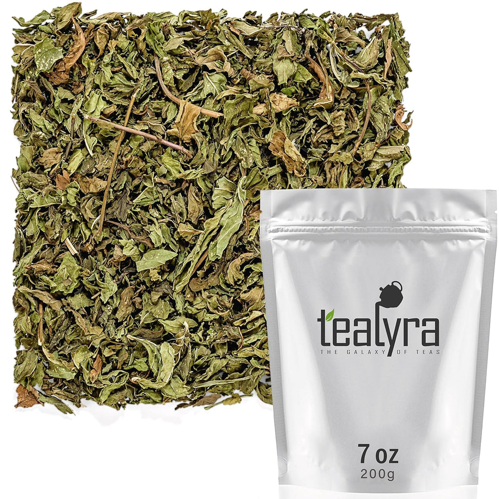 Tealyra - Pure Spearmint Leaves - Best African Moroccan Mint Tea - Herbal Loose Leaf Tea - Relaxing - Digestive - Caffeine-Free - 200g (7-ounce)