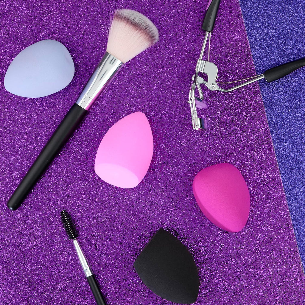 12pc Beauty Blenders Value Pack - Assorted Cosmetic Makeup Sponge Beauty Blender Set For Foundation, Blush, Concealer, Eyeshadow, Contour & Highlighter Bright