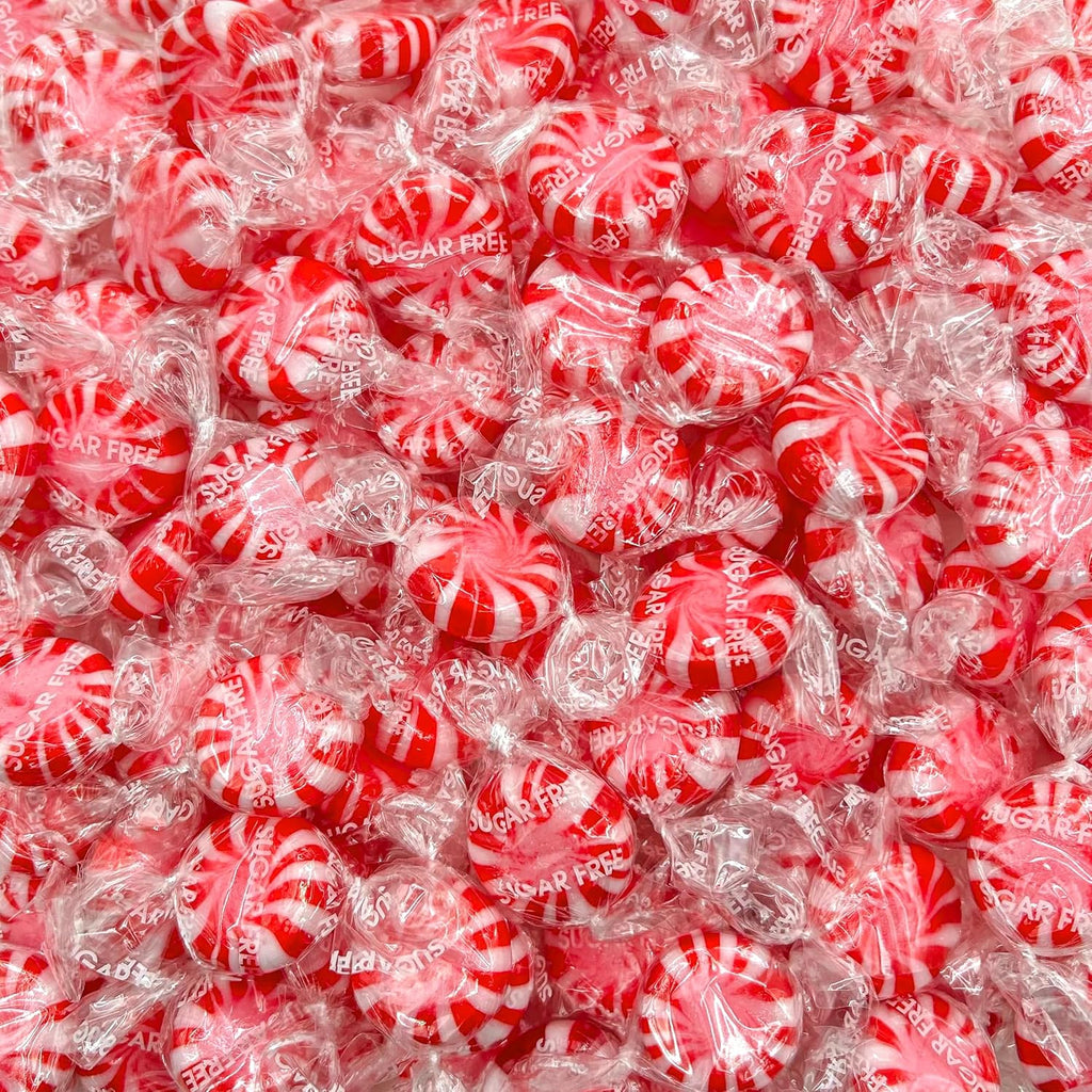 Sugar-Free Peppermint Pinwheel Starlight Mints | 1 Pound Bag | Individually Wrapped Hard Candy
