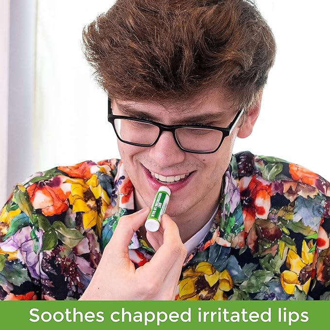 RaGaNaturals Natural Mint Lip Balm - Hydrating Lip Moisturizer for Dry & Cracked Lips with Shea Butter, Cocoa Butter, Vitamin E & Beeswax - Refreshing Mint, Non-Tinted For Wommen, Men & Kids – 4 Pack